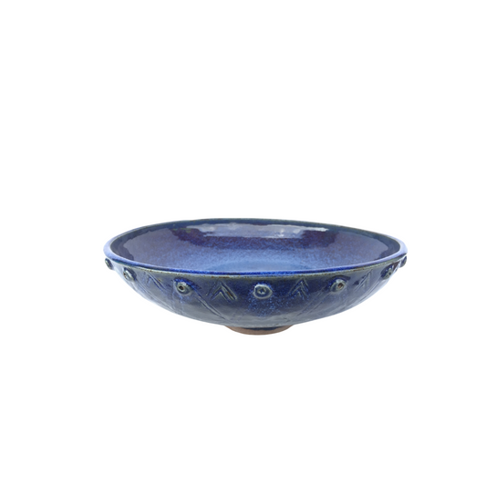 Space Blue Beaded Bowl